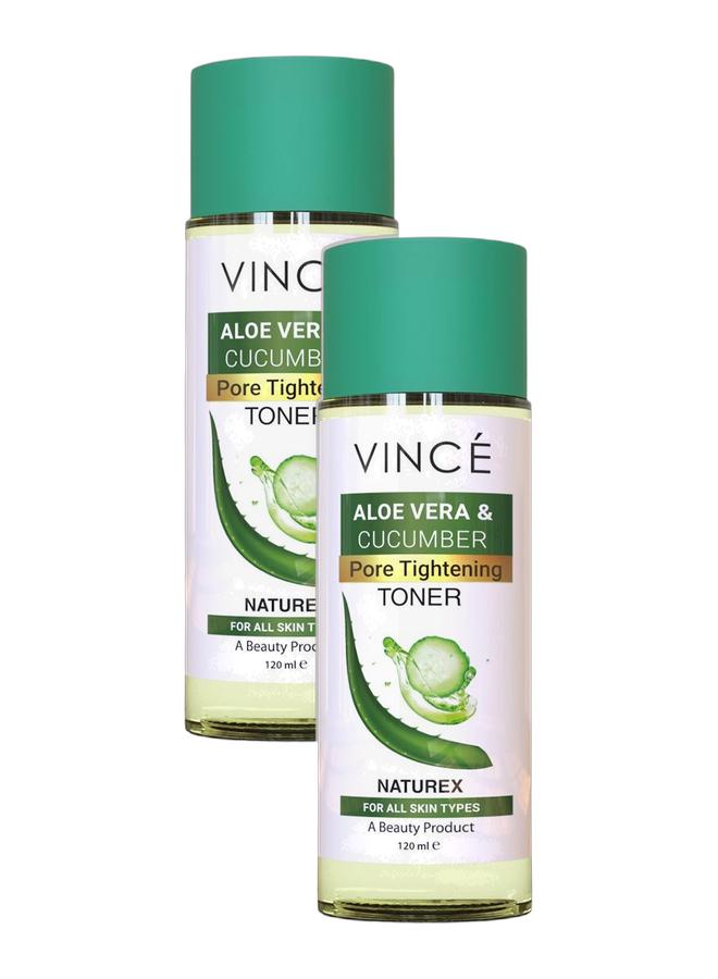VINCE Face Toner - Deal 2 – Tighten Open Pores, Soothes Skin, Balances Moisture, Improves Texture, Reduces Dullness and Enhances a Smooth, Bright, Even-Toned Complexion, 120ml Each - Image 1